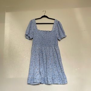 Plus Size Blue Floral Dress